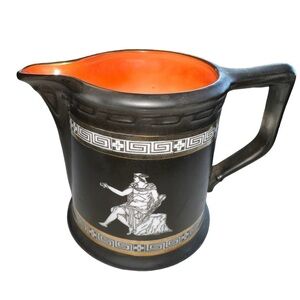 Greek Design Royal Bayreuth matte black jug is part of the Corinthian line.